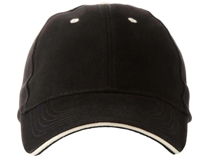 Бейсболка New Castle 6-ти панельная, черный/натуральный фото 3