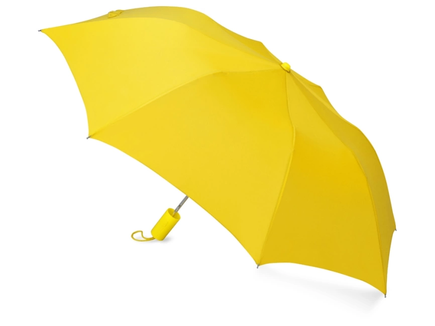 Зонт складной Tulsa, полуавтоматический, 2 сложения, с чехлом, желтый фото 2