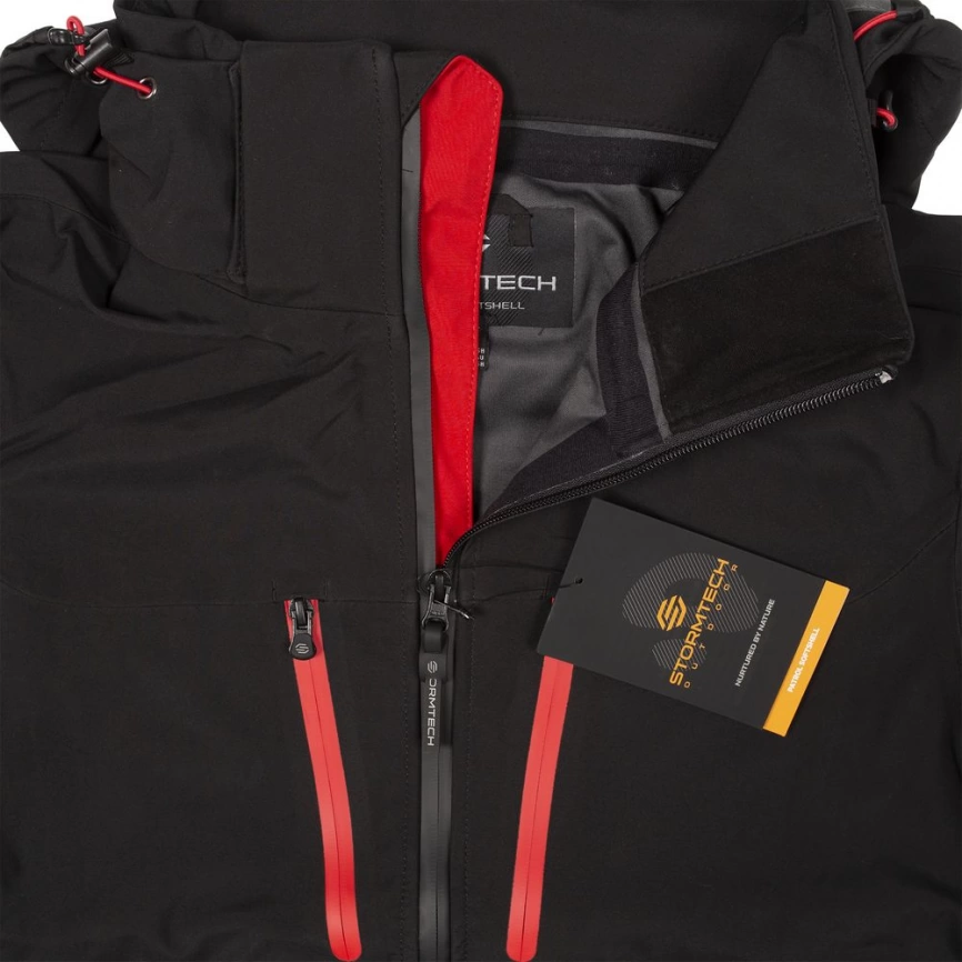 Куртка софтшелл мужская Patrol черная с красным, размер L фото 3