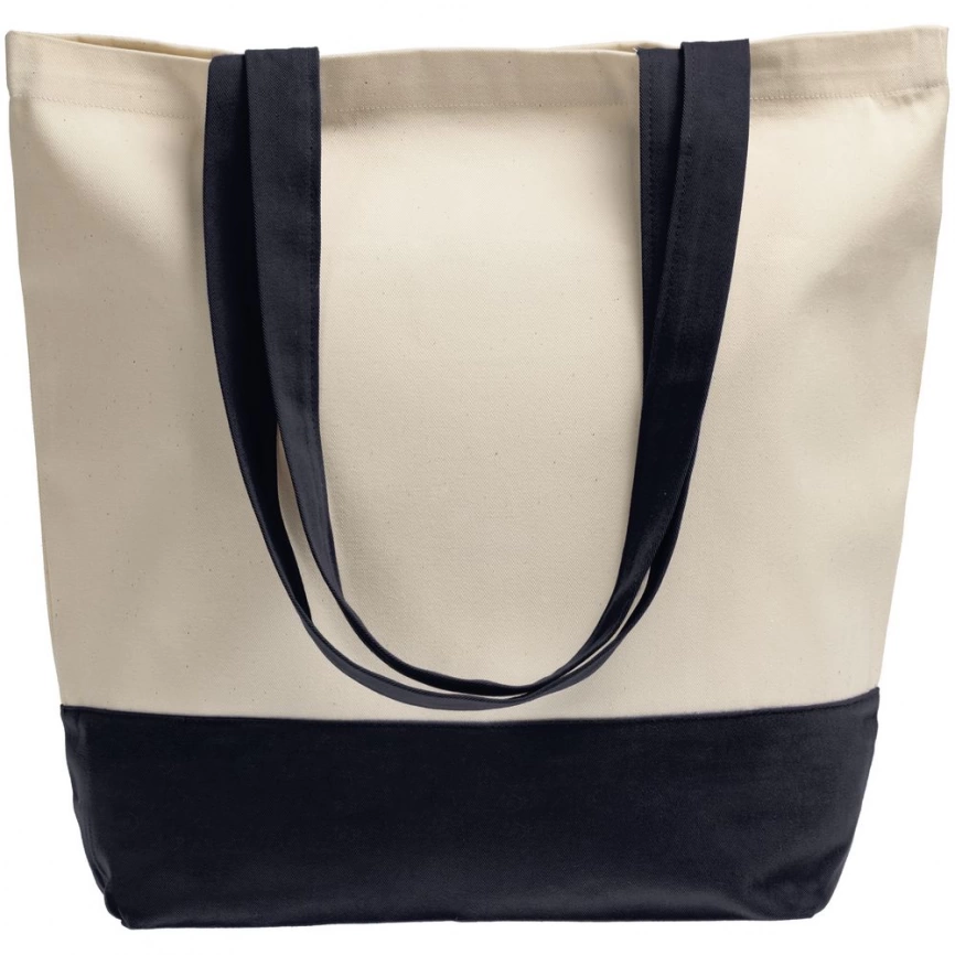 Холщовая сумка Shopaholic, темно-синяя фото 2