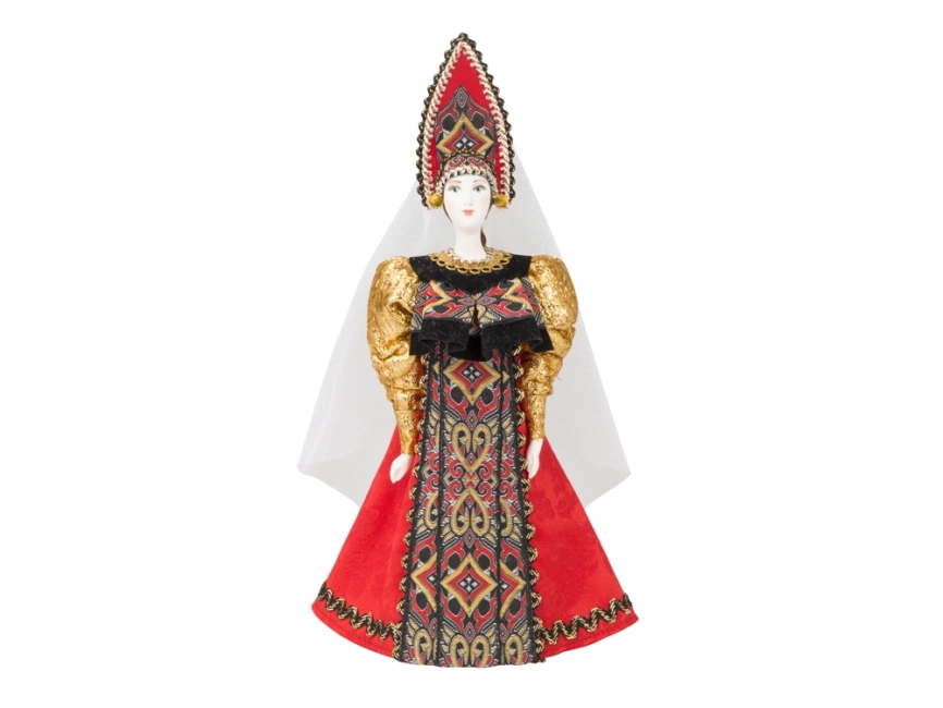 Набор Катерина: кукла в народном костюме, платок , красный фото 2
