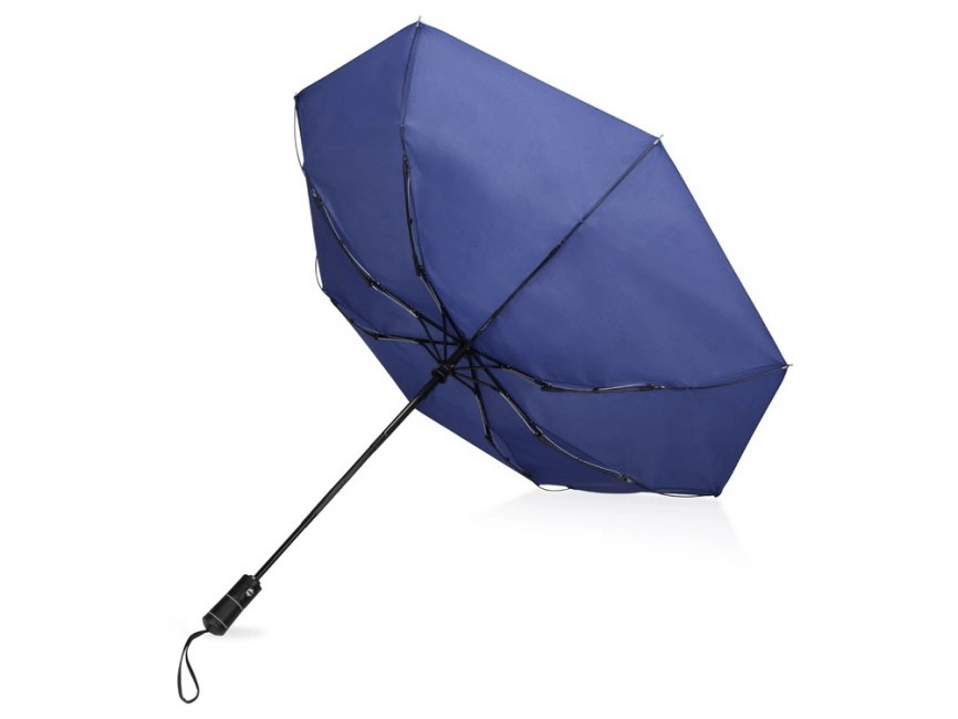 Зонт складной Ontario, автоматический, 3 сложения, с чехлом, темно-синий фото 7