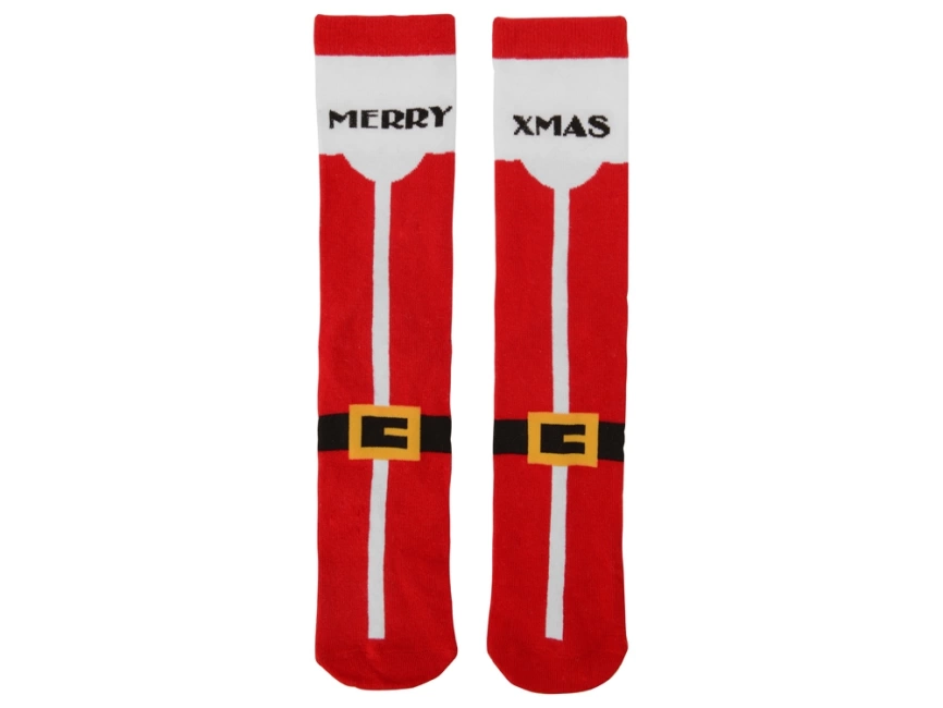 Набор носков с рождественской символикой в мешке мужские, 2 пары, красный фото 13