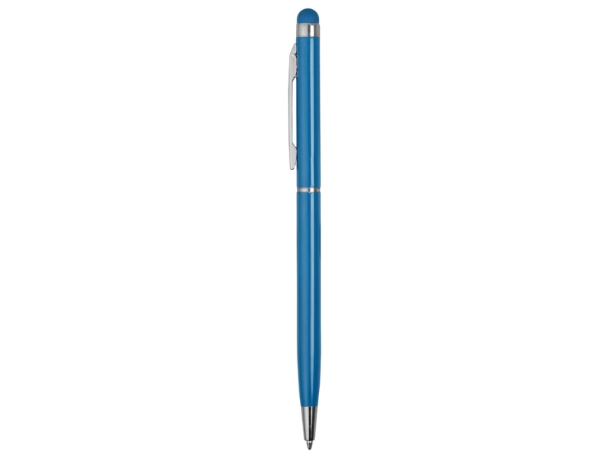Ручка-стилус металлическая шариковая Jucy, голубой фото 3