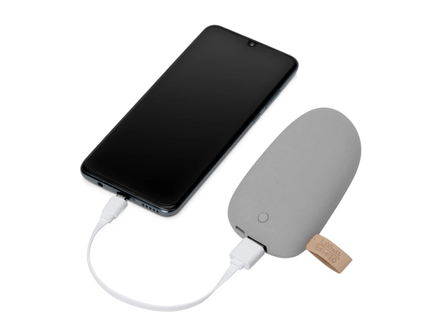 Универсальное зарядное устройство power bank в форме камня. 5200MAH. gray фото 2