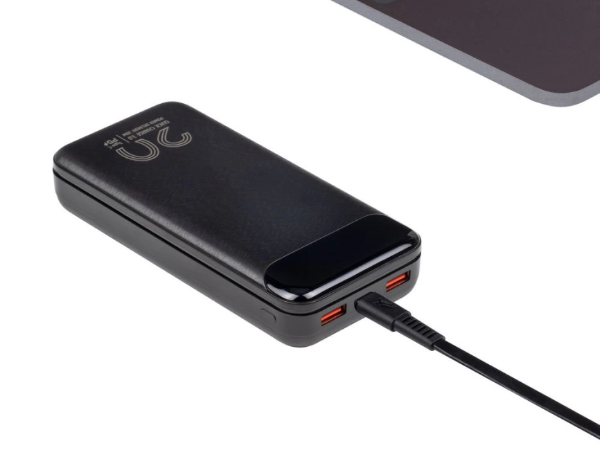 RIVACASE VA2580 (20 000mAh), QC/PD 20W внешний аккумулятор с дисплеем, черный /24 фото 10
