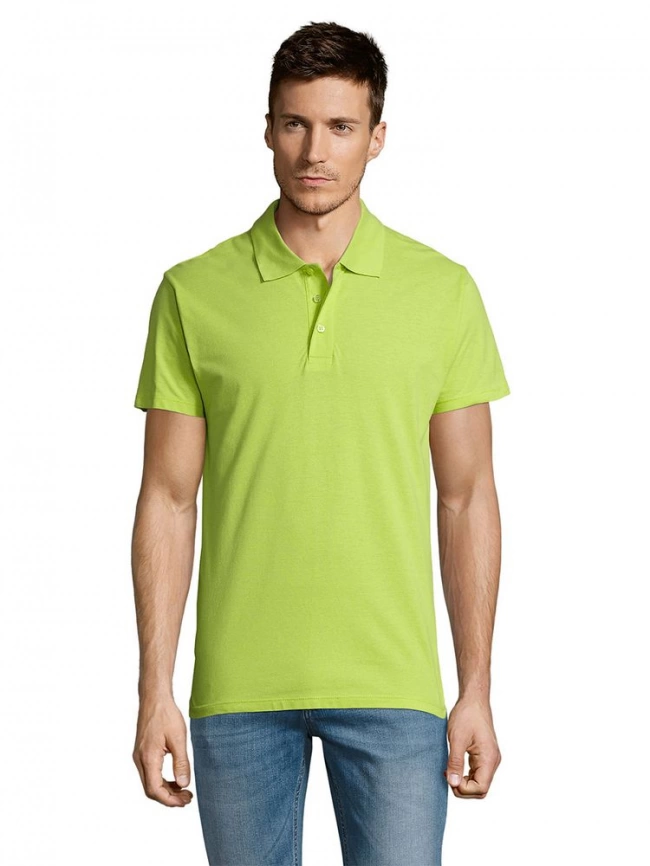 Рубашка поло мужская Summer 170 зеленое яблоко, размер XL фото 12