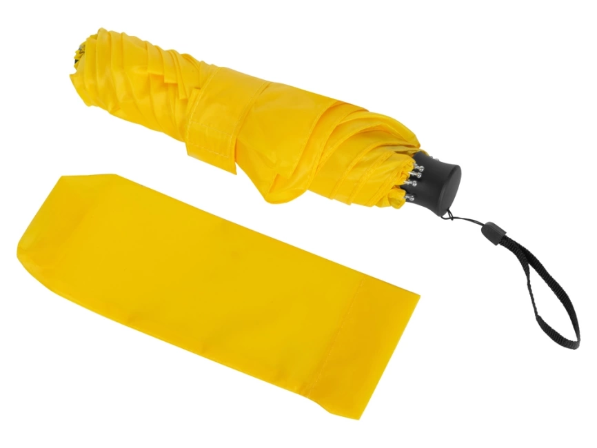 Складной компактный механический зонт Super Light, желтый фото 3
