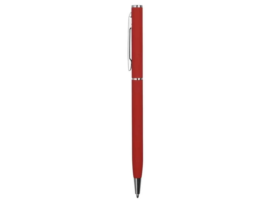 Ручка металлическая шариковая Атриум с покрытием софт-тач, красный фото 3