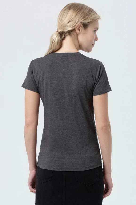 Футболка женская Regent Fit Women черный меланж, размер L фото 10