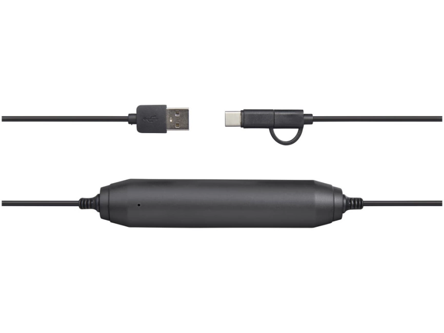 Портативное зарядное устройство, 2000 mAh/кабель 3 в 1, черный фото 5