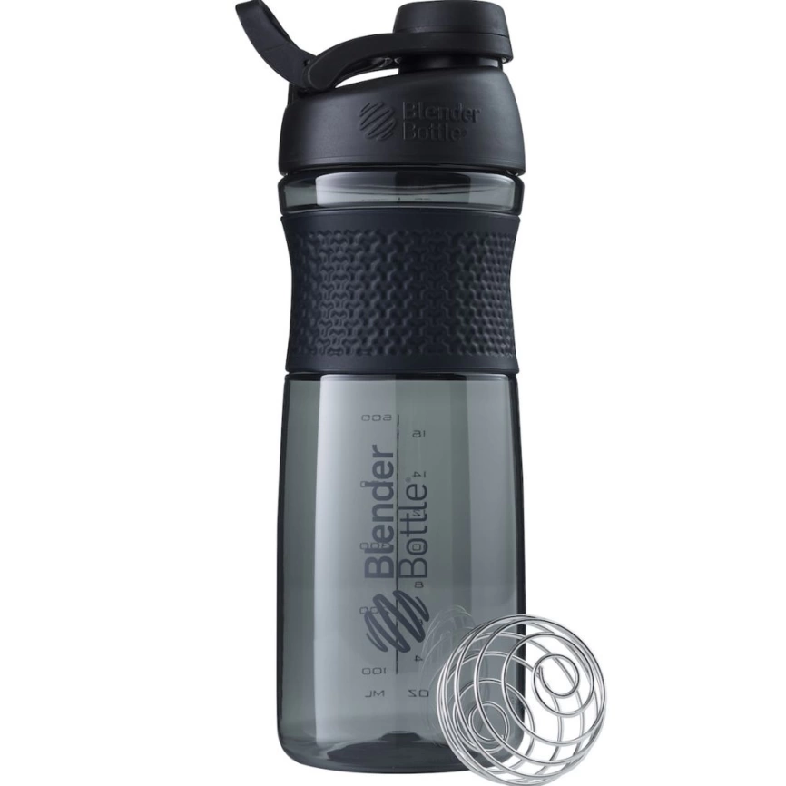 Спортивный шейкер SportMixer Twist Cap, большой, черный фото 1