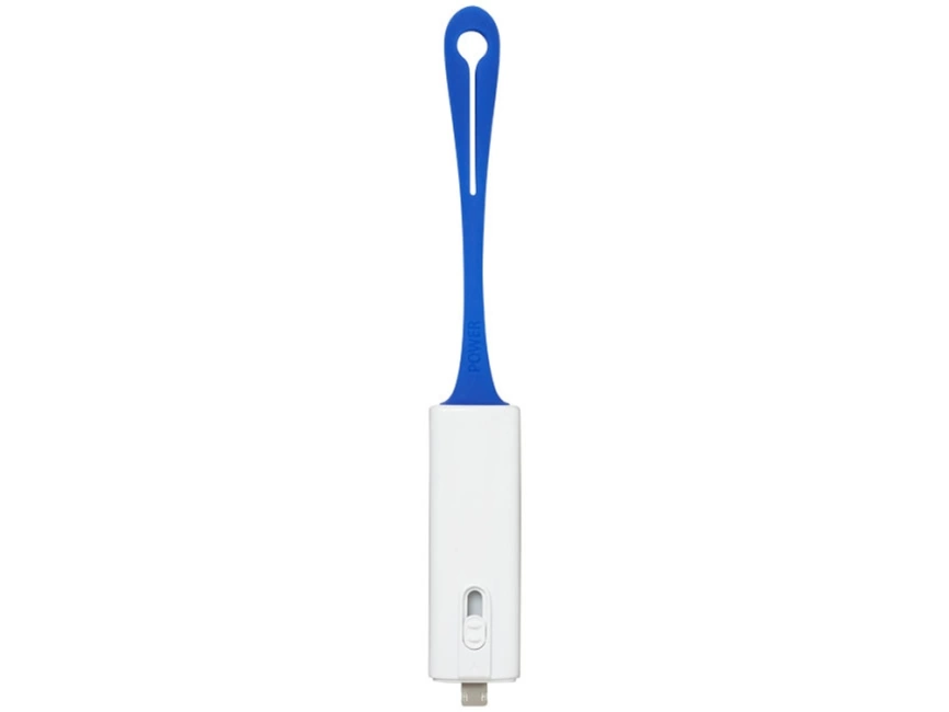 Повербанк Denzi 700 мАч с интегрированными штекерами, белый/синий фото 3