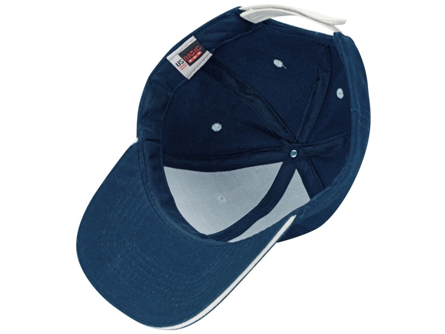 Бейсболка New Castle 6-ти панельная, синий/натуральный фото 5