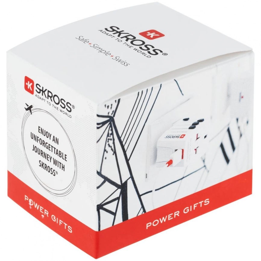 Зарядное устройство S-Kross MUV USB для путешествий, белое фото 7