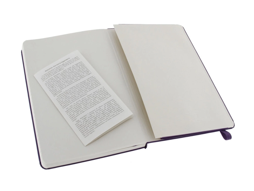 Записная книжка Moleskine Classic (в линейку) в твердой обложке, Large (13х21см), фиолетовый фото 4
