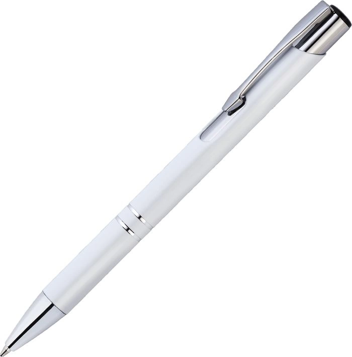Ручка металлическая KOSKO, белая с серебристым фото 1