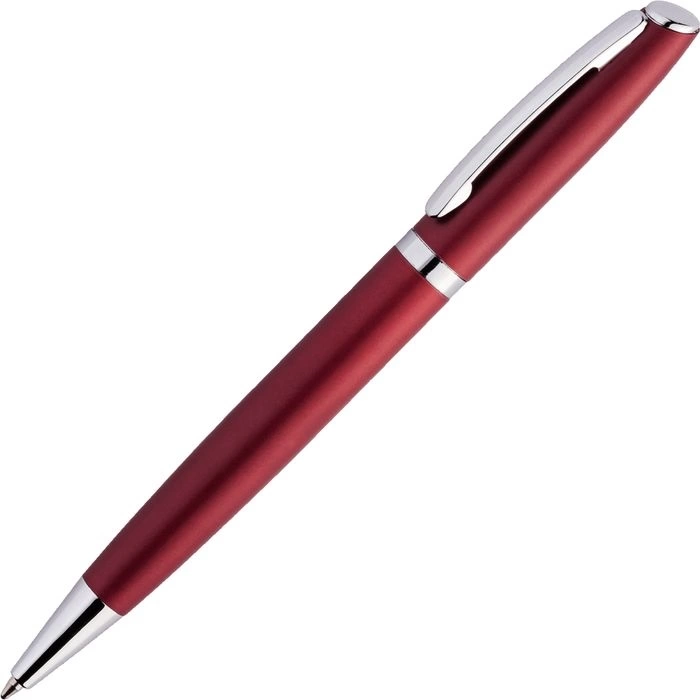 Ручка металличечкая VESTA, тёмно-красная с серебристым фото 1