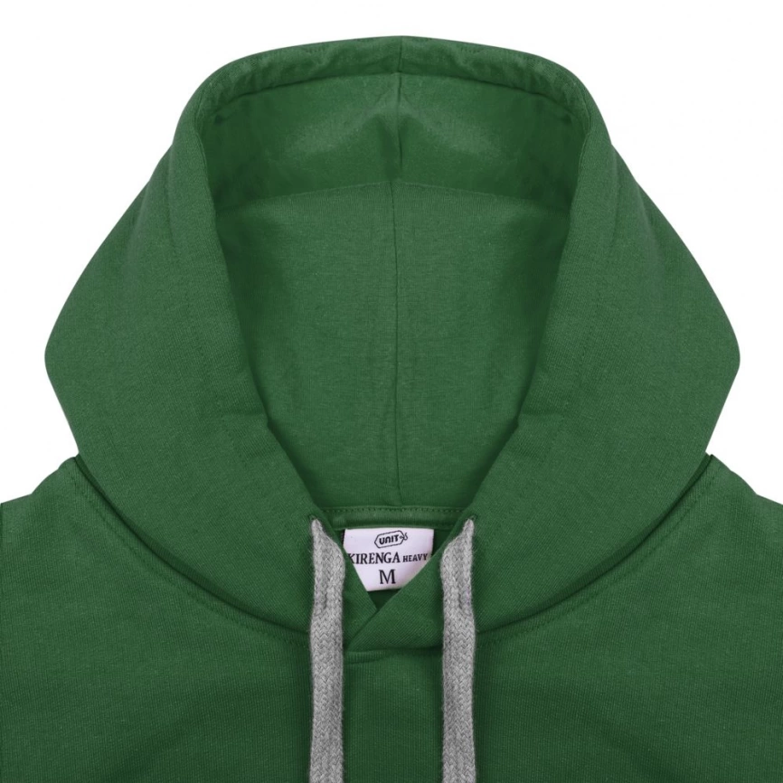Толстовка с капюшоном Unit Kirenga Heavy темно-зеленая, размер 4XL фото 4