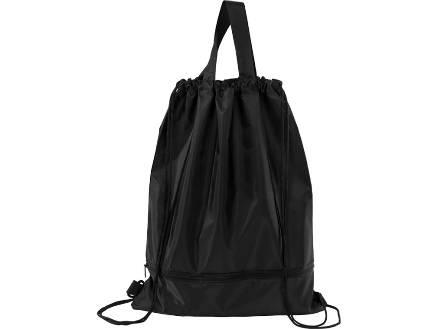 Зонт Picau из переработанного пластика в сумочке, черный фото 12