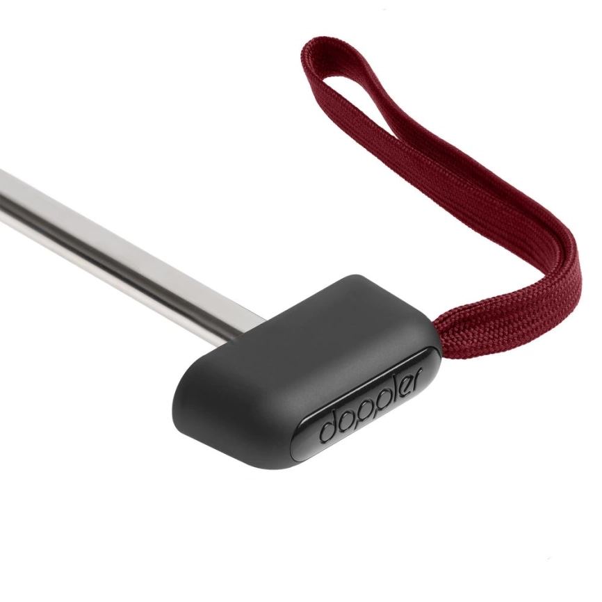 Зонт складной Carbonsteel Slim, красный фото 7