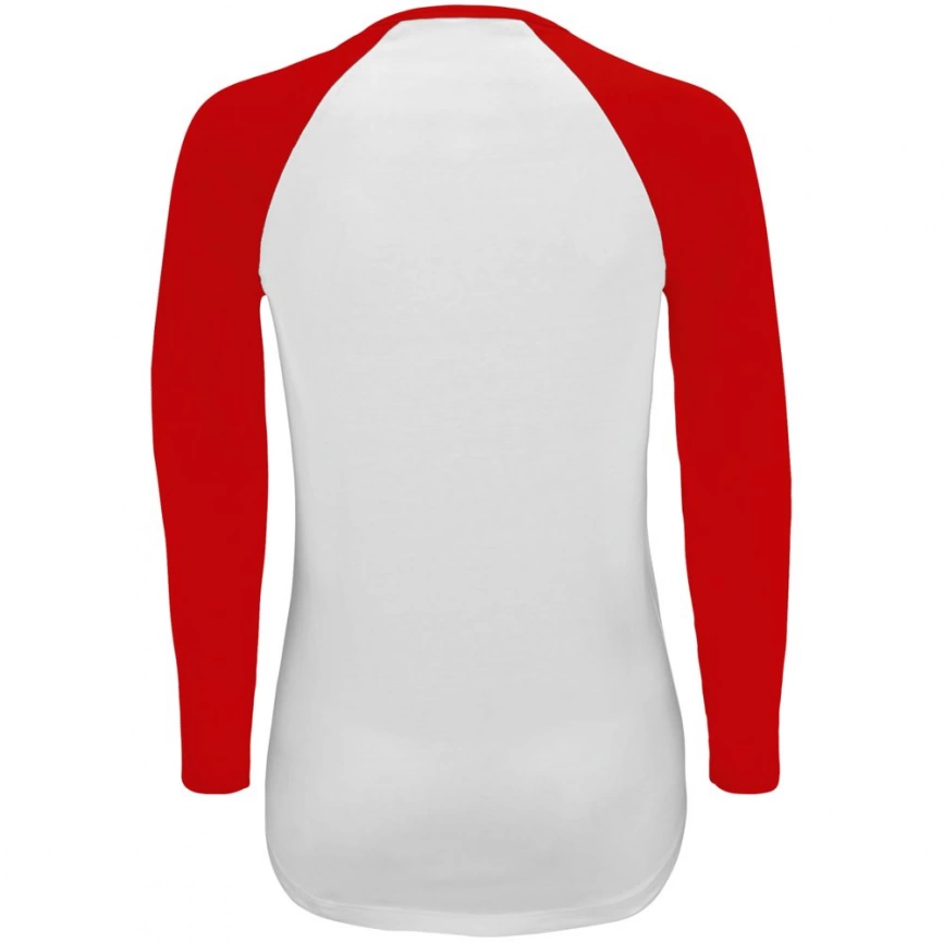 Футболка женская с длинным рукавом Milky LSL белая с красным, размер XXL фото 2