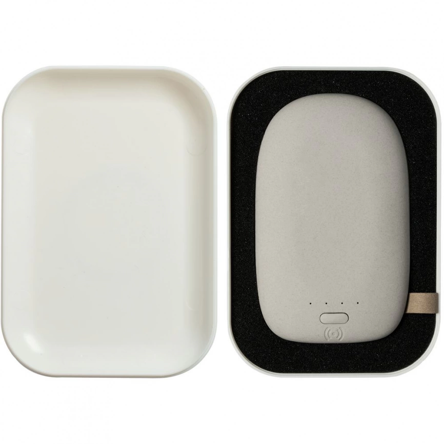Аккумулятор с беспроводной зарядкой Pebble Wireless 9000 мАч, светло-серый фото 8