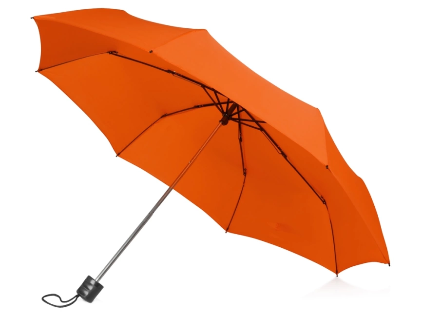 Зонт складной Columbus, механический, 3 сложения, с чехлом, оранжевый фото 1