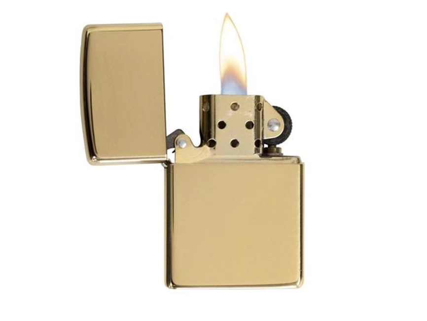 Зажигалка ZIPPO Classic с покрытием High Polish Brass, латунь/сталь, золотистая, 38x13x57 мм фото 2