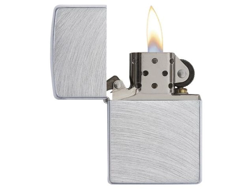 Зажигалка ZIPPO Classic с покрытием Chrome Arch, латунь/сталь, серебристая, матовая, 38x13x57 мм фото 3