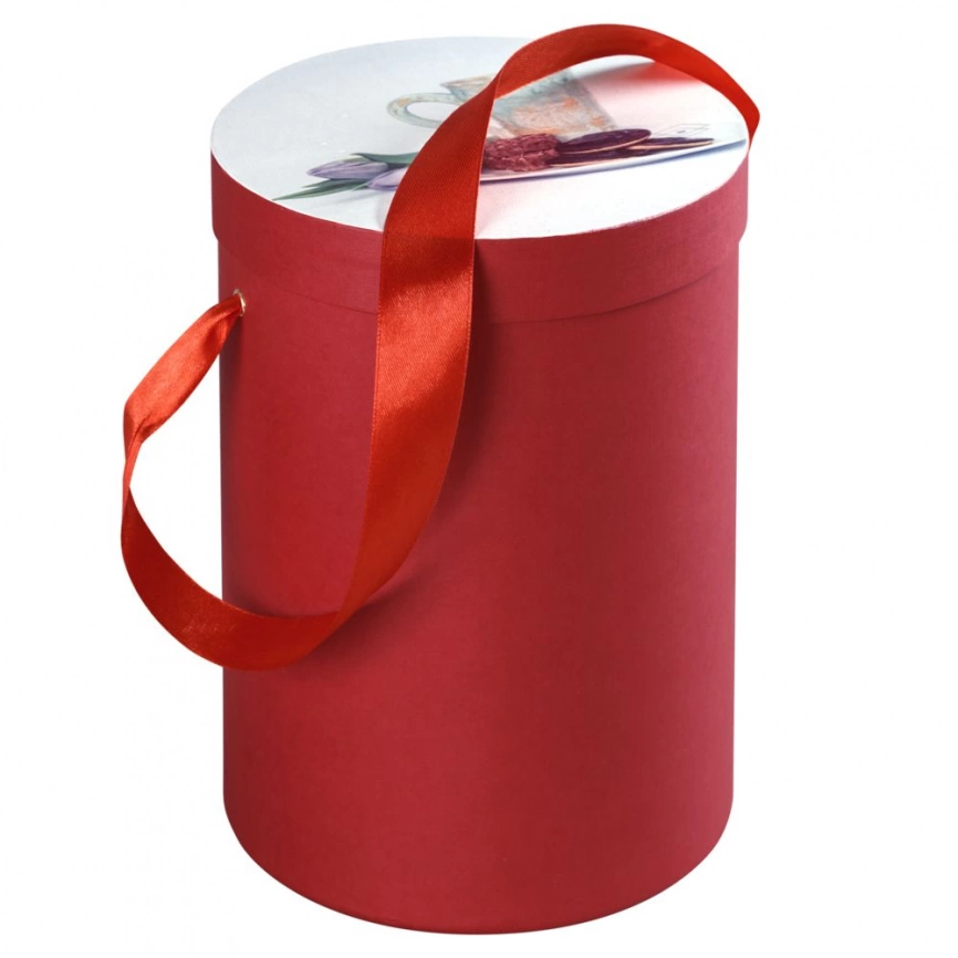 Подарочная коробка Rond, красная фото 2