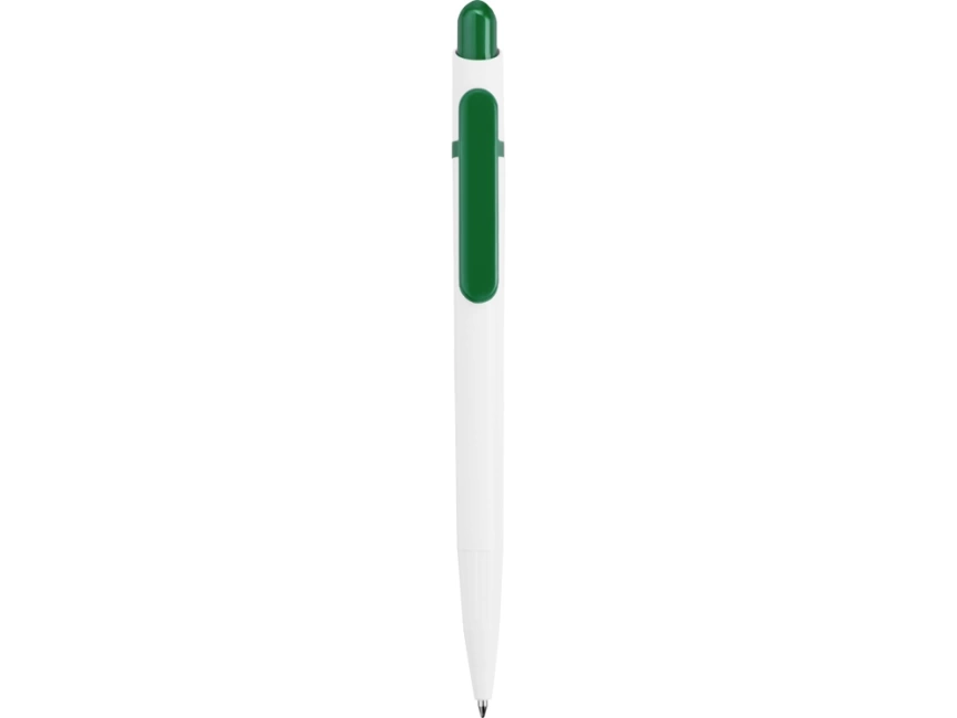 Ручка шариковая Этюд, белая с зеленым фото 2