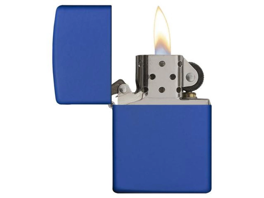 Зажигалка ZIPPO Classic с покрытием Royal Blue Matte, латунь/сталь, синяя, матовая, 38x13x57 мм фото 4
