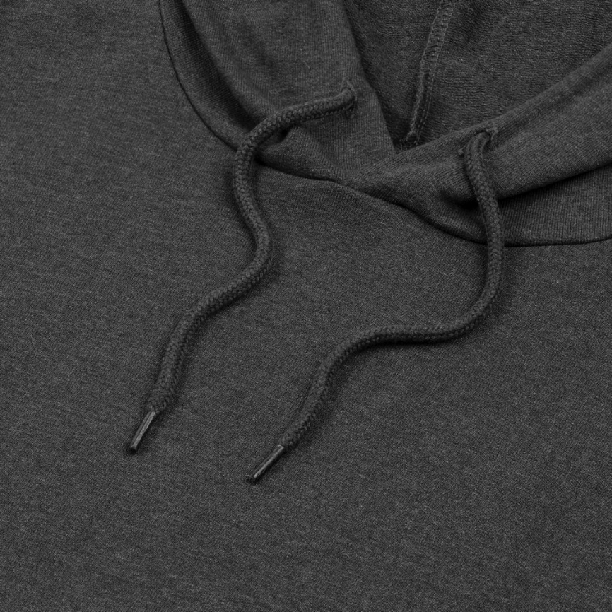 Толстовка с капюшоном унисекс Hoodie, серый меланж (антрацит), размер XS фото 8