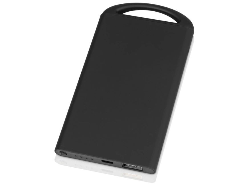 Портативное зарядное устройство Shine с зеркальной гравировкой, 4000 mAh, черный фото 2