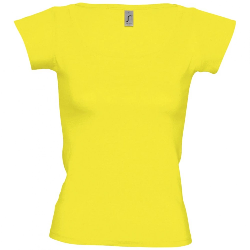 Футболка женская с глубоким вырезом Melrose 150 лимонно-желтая, размер M фото 1