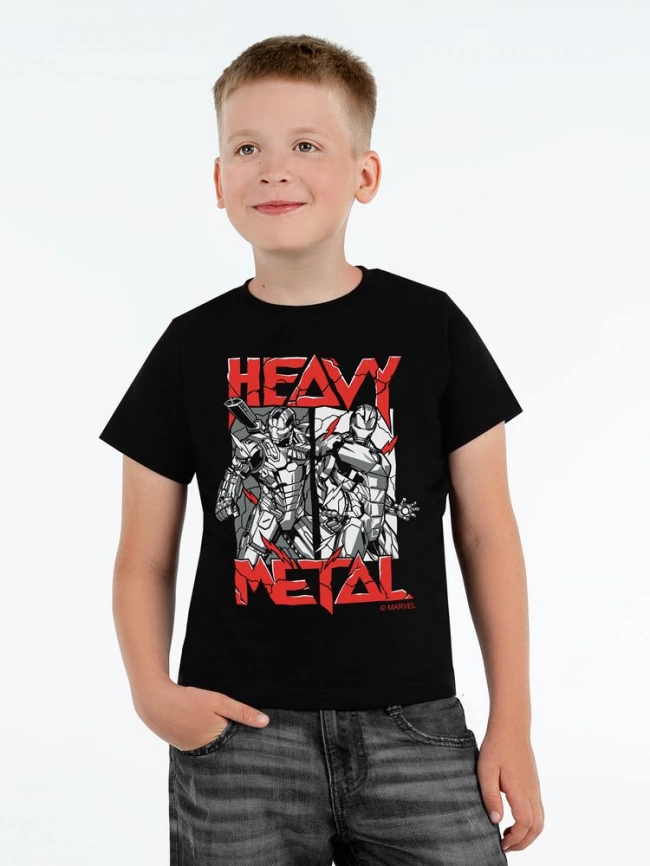 Футболка детская Heavy Metal, черная, на рост 142-154 см (12 лет) фото 2