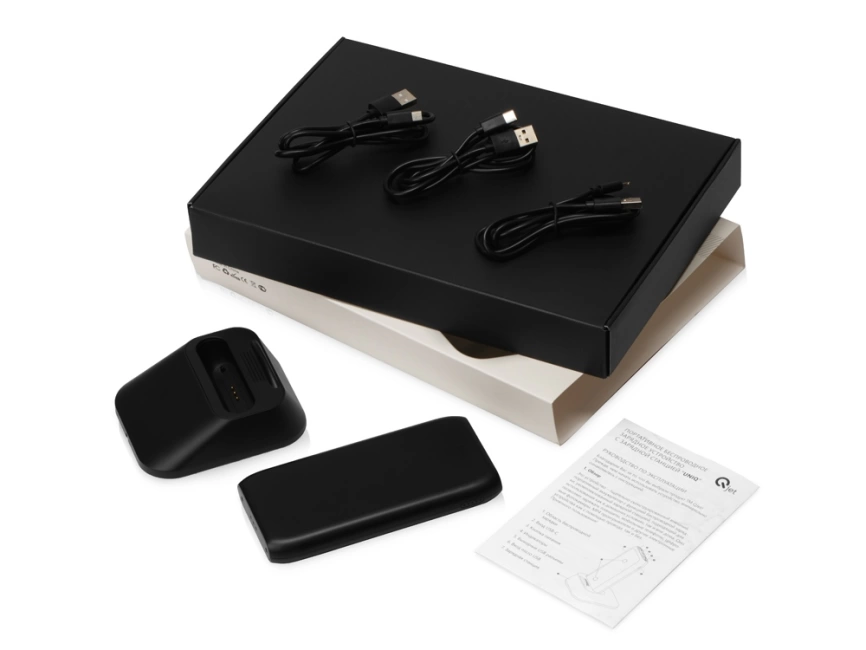 Портативное беспроводное зарядное устройство с док-станцией Uniq, 10000 mah, черный фото 22