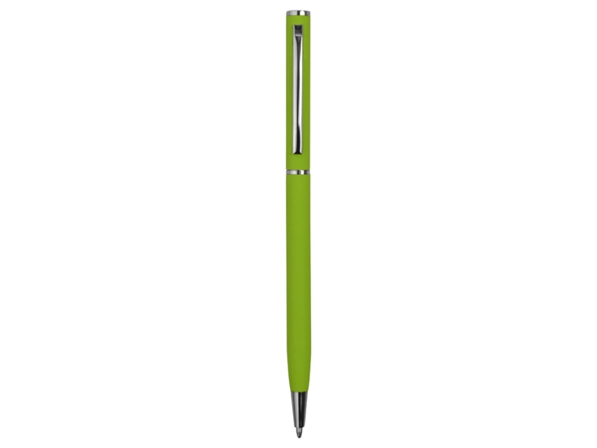 Ручка металлическая шариковая Атриум с покрытием софт-тач, зеленое яблоко фото 2