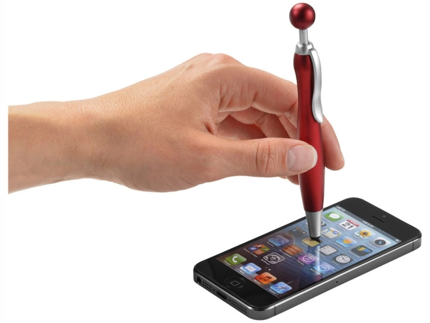 Ручка-стилус шариковая Naples, красный фото 2