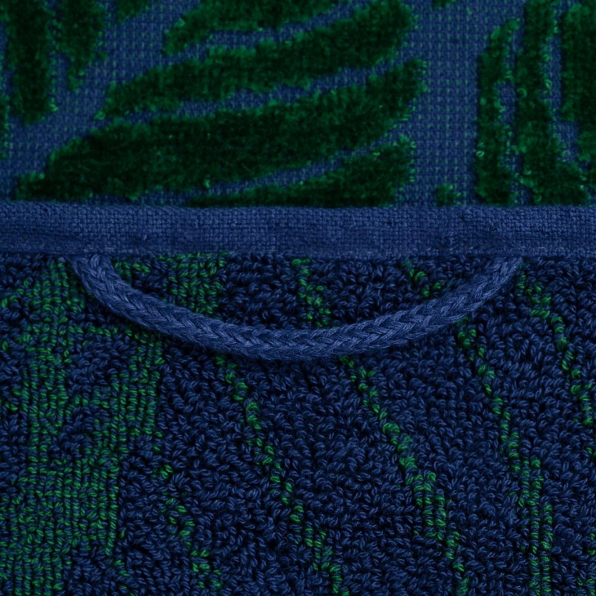 Полотенце In Leaf, большое, синее с зеленым фото 4