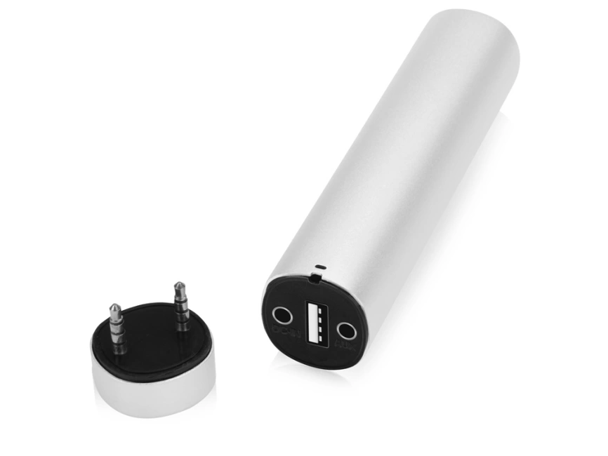 Портативное зарядное устройство Мьюзик, 5200 mAh, серебристый фото 2