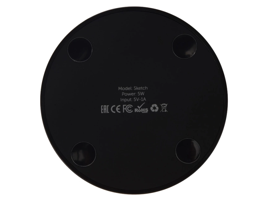 Беспроводное зарядное устройство Sketch с полноцветной печатью, черный фото 6