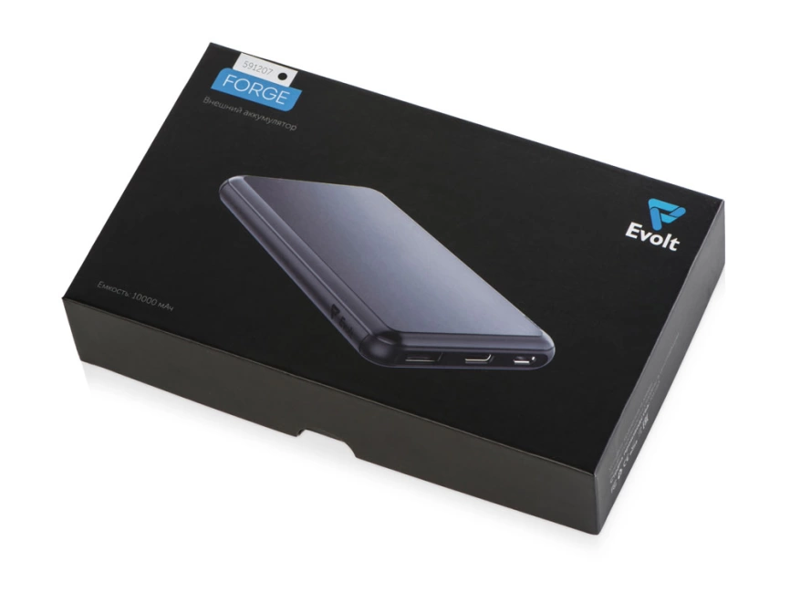 Внешний аккумулятор Forge, Evolt, металл, 10000mah, черный фото 8