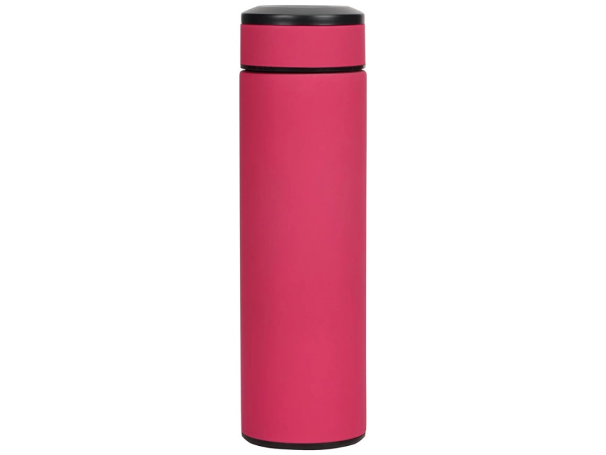 Термос Confident с покрытием soft-touch 420мл, розовый фото 3
