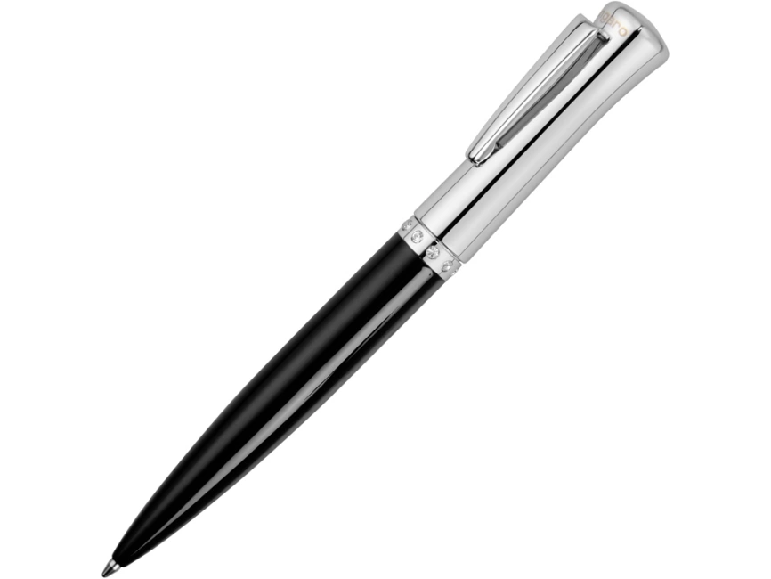 Ручка шариковая Ungaro модель Ovieto в футляре, черный/серебристый фото 1