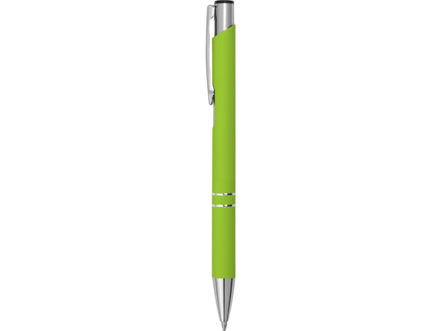 Ручка металлическая шариковая Legend Gum софт-тач, зеленое яблоко фото 3
