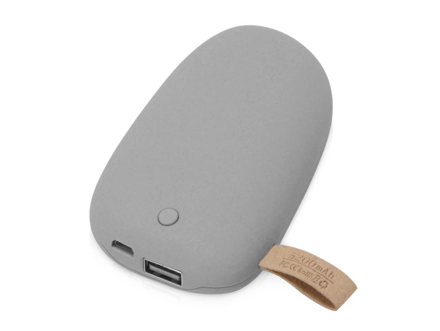 Универсальное зарядное устройство power bank в форме камня. 5200MAH. gray фото 1