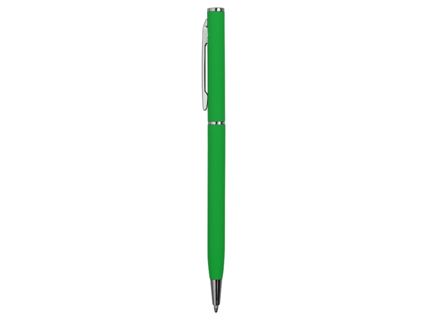 Ручка металлическая шариковая Атриум с покрытием софт-тач, зеленый фото 3
