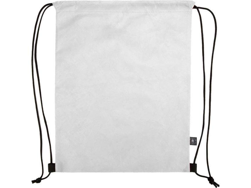 Рюкзак-мешок Reviver из нетканого переработанного материала RPET, белый фото 4